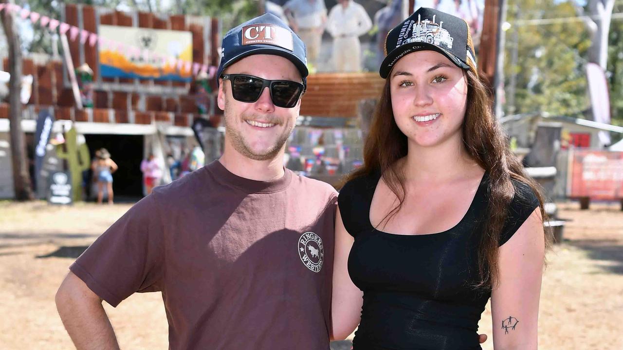 Max Kelly and Deanne Perry at the Gympie Muster. Picture: Patrick Woods.