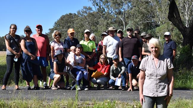 Spokesperson and resident Helen Robertson along with members of the James Creek Action Group who are opposing the Kahuna No 1 Pty Ltd subdivision.