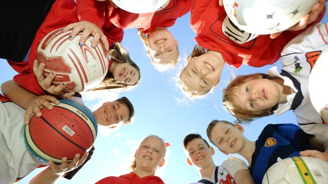 Children from Parkside Netball Club, Parkside Strikers and Shooters Basketball Club will benefit from the new sports centre at John Cain Memorial Park. Picture: Kris Reichl