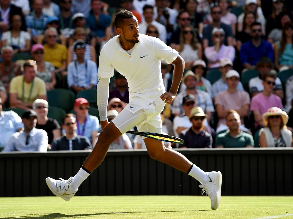 Nick Kyrgios was filthy in the first set.