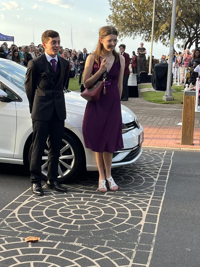 Beck Joy and Ali Al Haddad arrive at the formal.