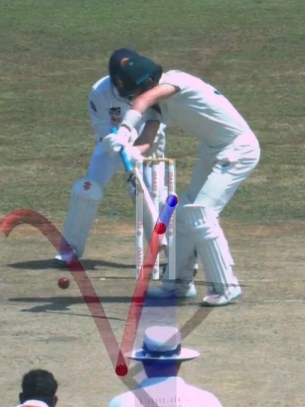 Marnus Labuschagne was trapped LBW. Photo: Channel 7.