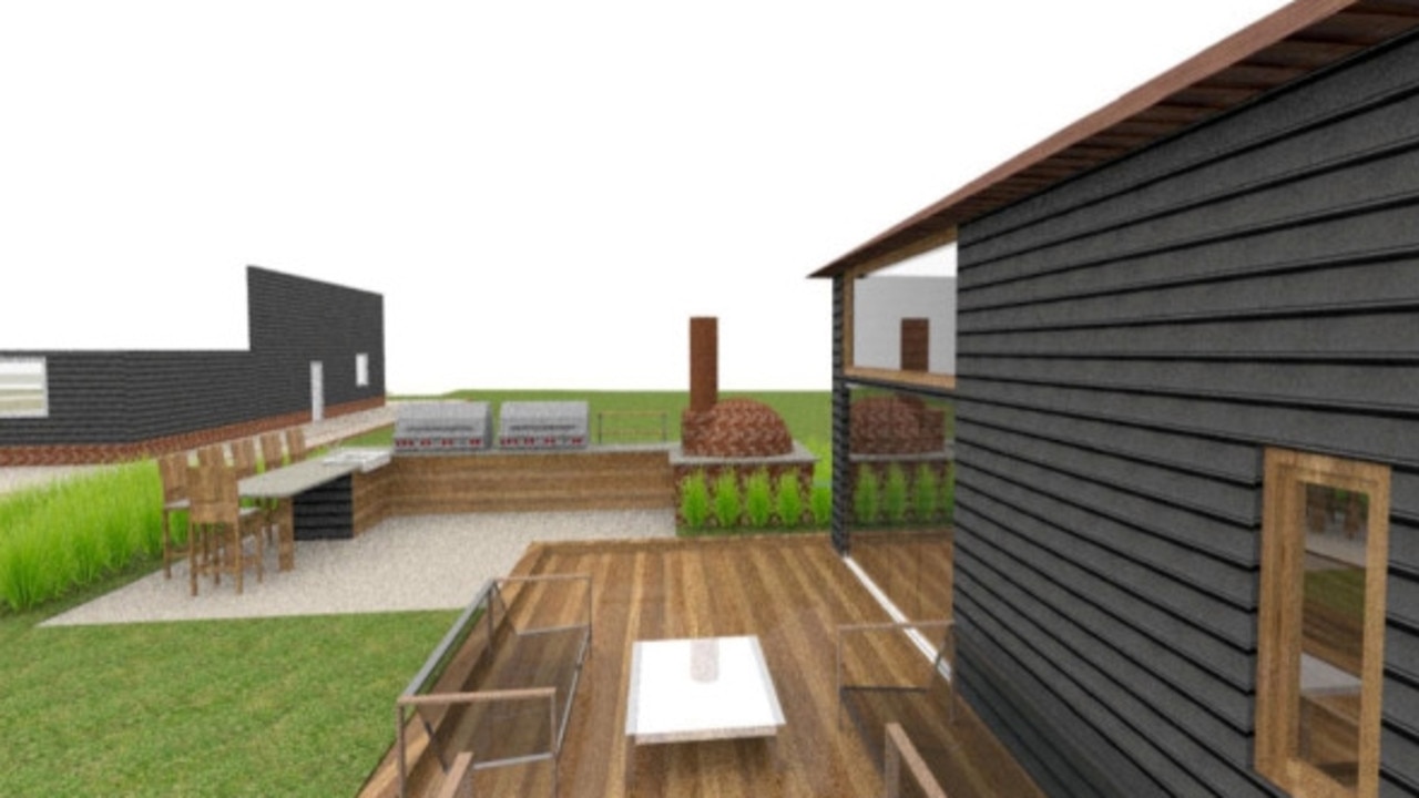 Plans for the outdoor kitchen include BBQs and a pizza oven. Picture: SWNS/Mega