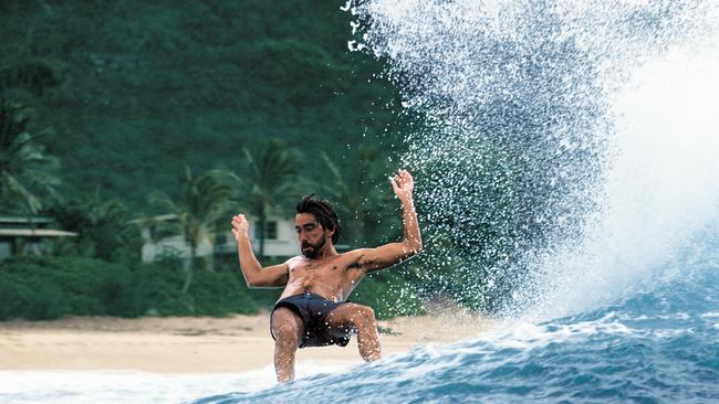 Surfing great Gerry Lopez in a scene from the documentary The Yin and Yang of Gerry Lopez. Picture: Jeff Divine