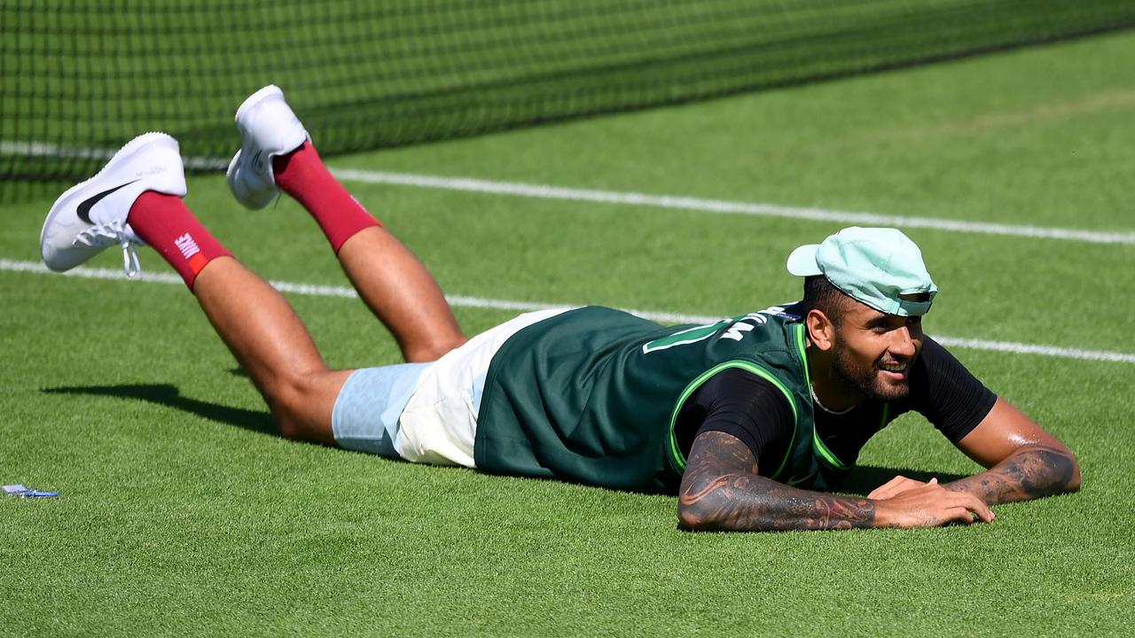 Nick Kyrgios is smiling all the way to the final. Photo by Shaun Botterill/Getty Images.