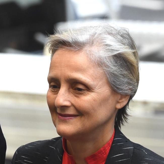 Marilyn Pauline Bodnar arrives at the Downing Centre Court in Sydney on April 5, 2018, where she was sentenced after being charged with giving advice to a mother who almost starved her eight-month-old baby to death. (AAP Image/Peter Rae)