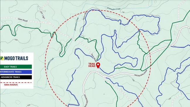 The Mogo Trails will also run through Maulbrooks Road. Picture: Eurobodalla Shire Council.