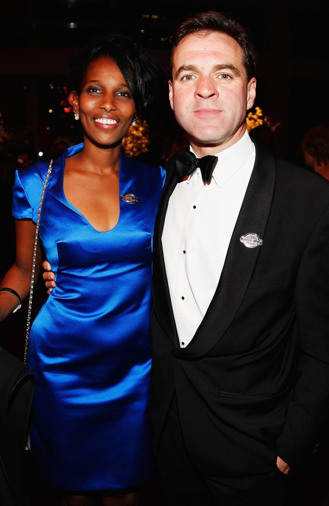 Ayaan Hirsi Ali with her husband, historian Niall Ferguson, at Time's 100 Most Influential People in the World Gala in New York City in May 2009. Picture: Jemal Countess