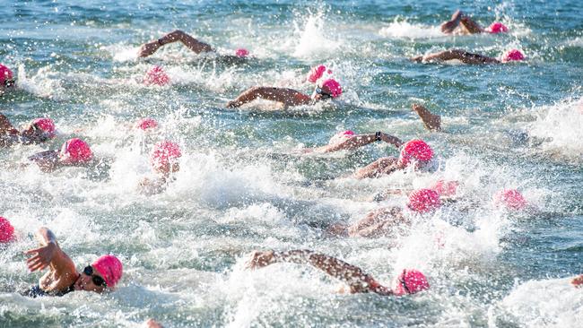 2024 Masters Swimming Australia National Championships open swim event in Darwin. Picture: Pema Tamang Pakhrin