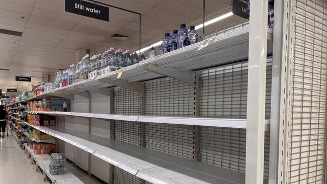 Coles Chermside was also almost completely out of water.