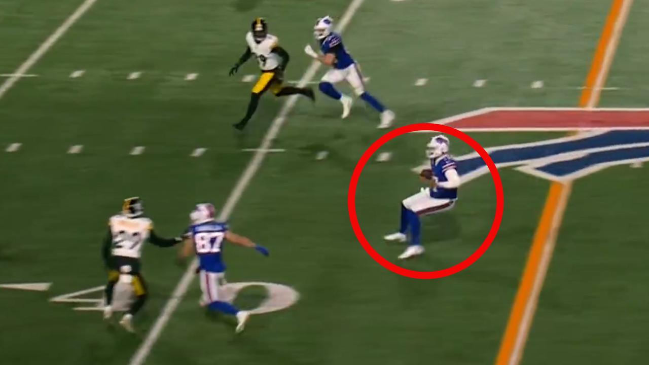 Josh Allen faked a QB slide on his way to a 52-yard touchdown. Picture: Supplied