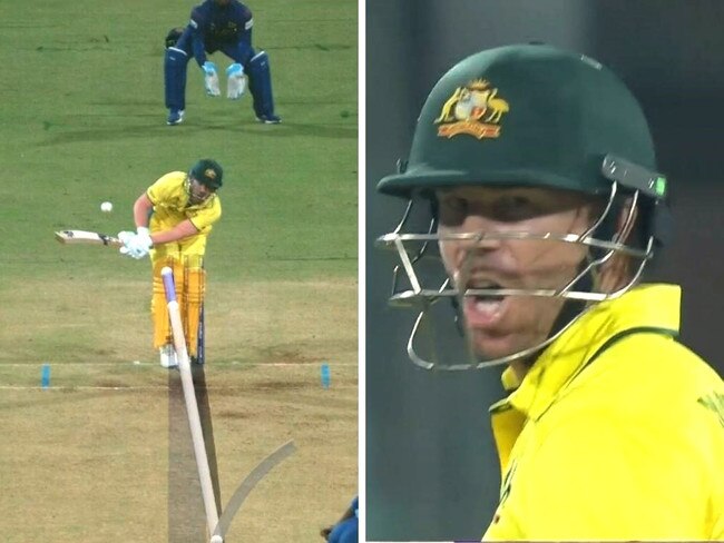 David Warner blew up. Photo: Fox Cricket.