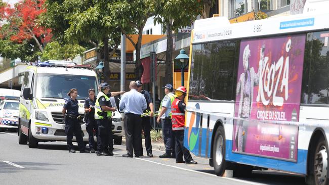 Police investigate the incident. Picture: Tara Croser