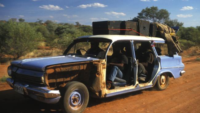 The EJ Holden wagon as it appeared on Bush Mechanics. Now on show in Adelaide, the car has lost its roof, which was cut off and turned into a trailer. Picture: National Film and Sound Archive