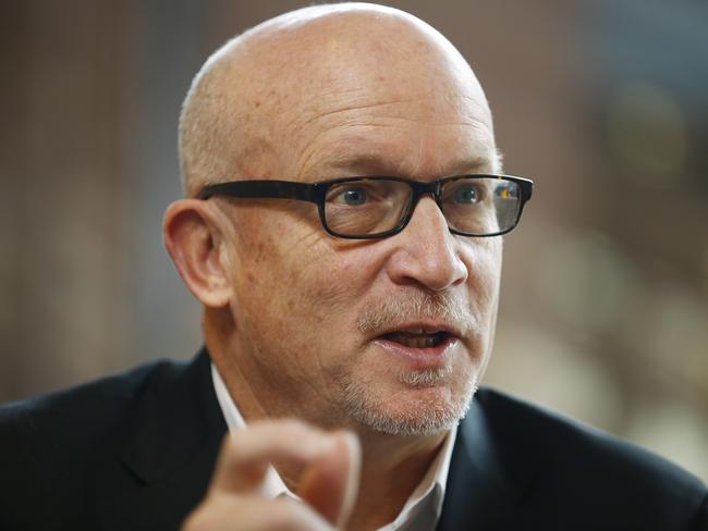 Alex Gibney, director of the Film Zero Days answers questions during an interview with The Associated Press.