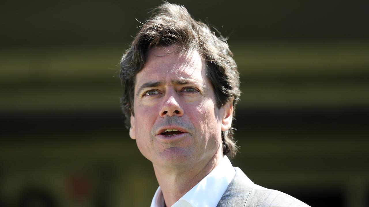 AFL CEO Gillon McLachlan is hopeful there will be some form of normalcy for the 2021 season (Pic: Michael Klein).
