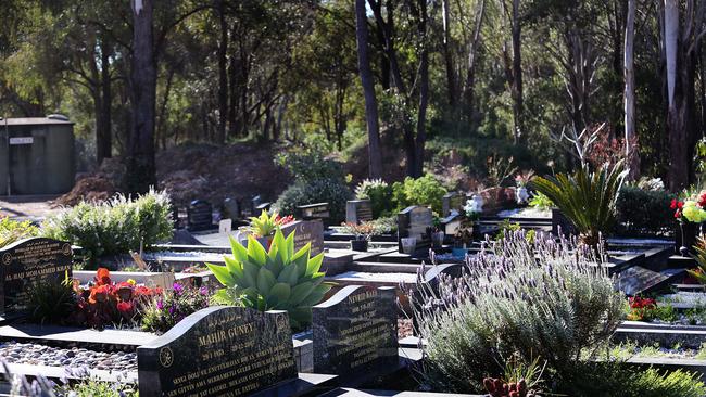 Visiting the cemetery is allowed but keep visits to a minimum. Picture: AAP.