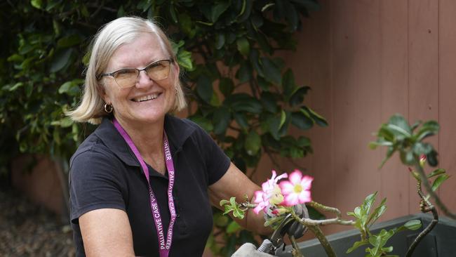 Townsville Palliative Care Centre's Christine Krompic volunteers as a gardener for the facility.