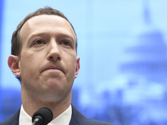 Facebook CEO and founder Mark Zuckerberg testifies during a US House Committee on Energy and Commerce hearing. Picture: AFP