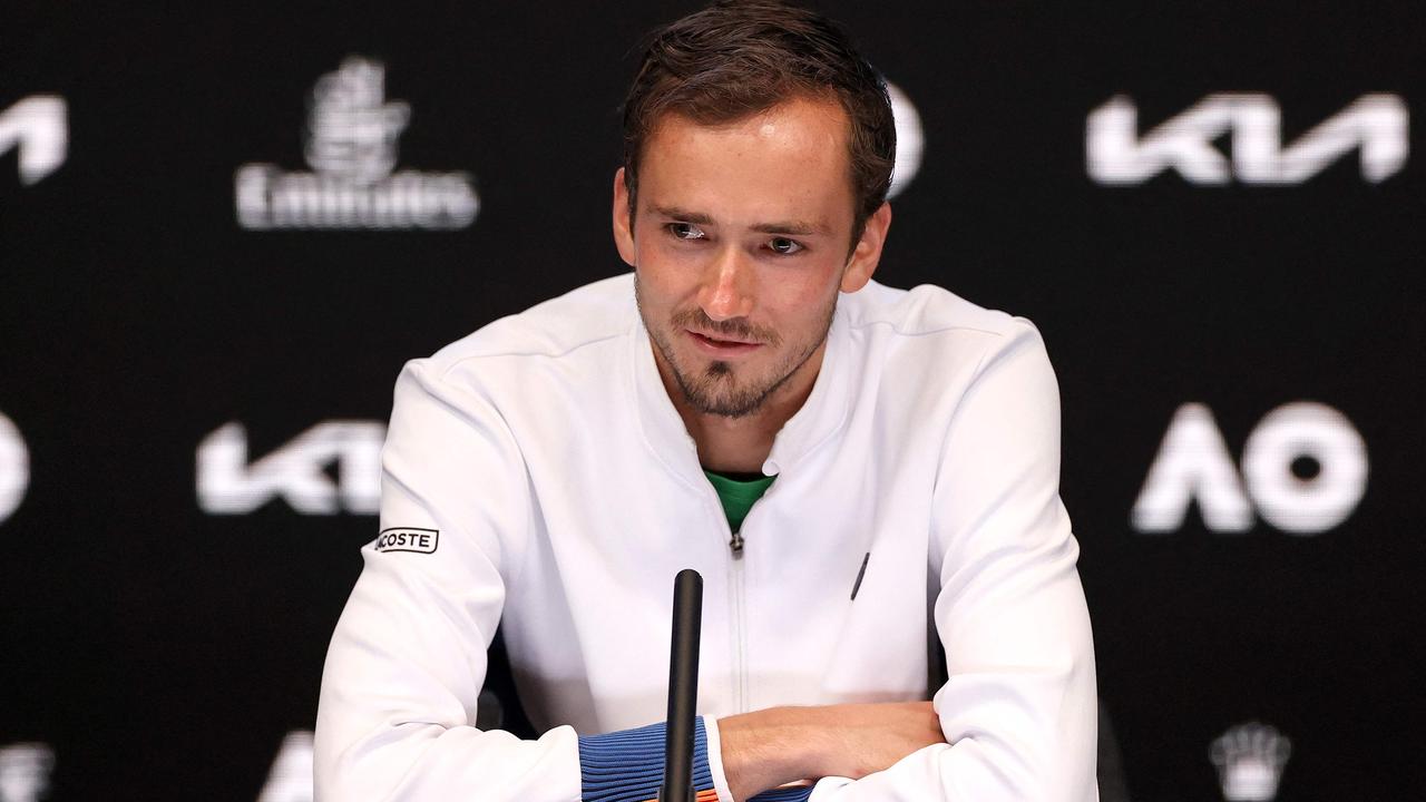 Daniil Medvedev was devastated after his defeat. (Photo by Martin KEEP / AFP)