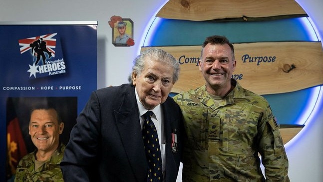 James 'Jim' Shapcott and Chief of Joint Operations Lieutenant General Greg Bilton. Photo provided by Martin Shaw