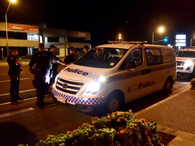 Overnight ride along with the Rapid Action Patrol Unit in Townsville. Picture: Alix Sweeney