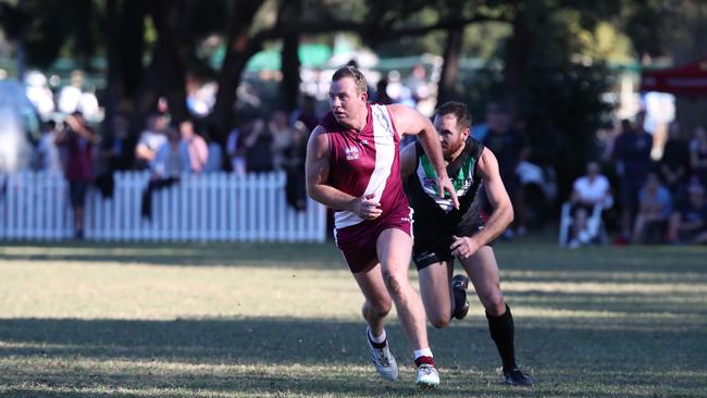 AFL great Steve Johnson, playing for Manly Warringah Wolves at Weldon Oval in Curl Curl.