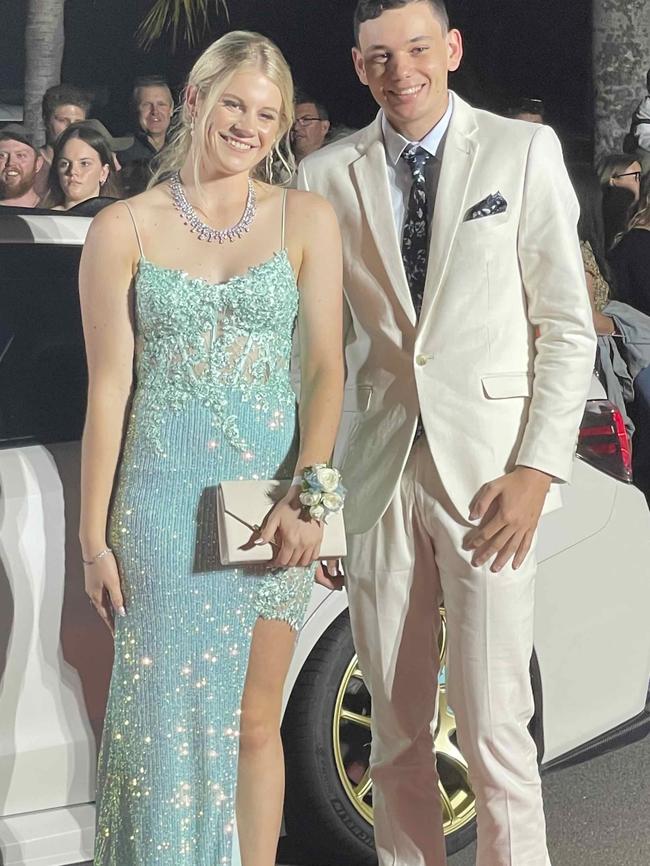 Students on the red carpet of the 2023 Xavier College School Formal at the Hervey Bay Boat Club