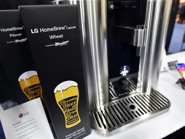 The LG HomeBrew will be able to dispense five types of beer. Picture: David Becker/Getty Images