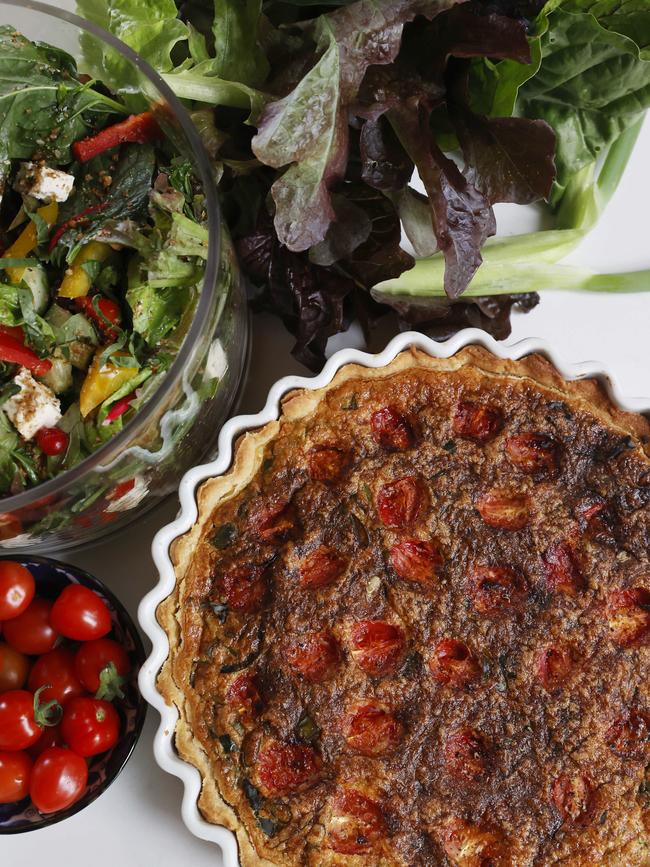 A savoury quiche, baked by Deborah Ward, one of growing number of Tasmanians who are publishing their own cookbooks. Picture: Nikki Davis-Jones