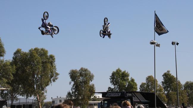 A motorbike show in between the car and motorbike prologues. Picture: Gera Kazakov