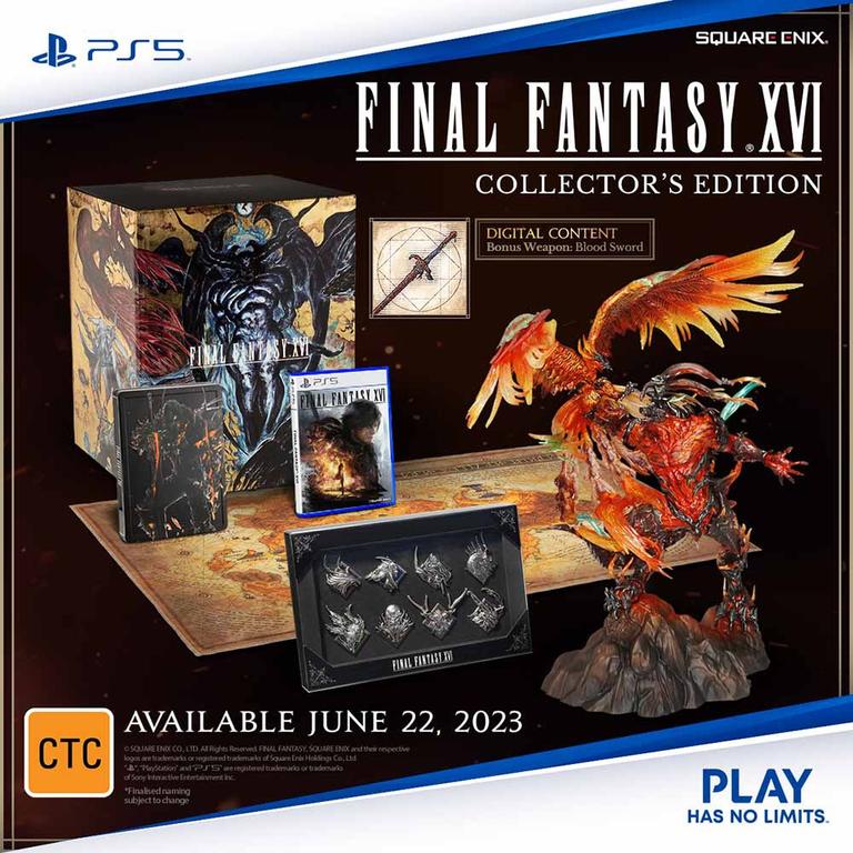 The Final Fantasy 16 collector's edition costs $700, and includes a high quality statue featuring two of the game’s summons. Picture: Square Enix/Sony