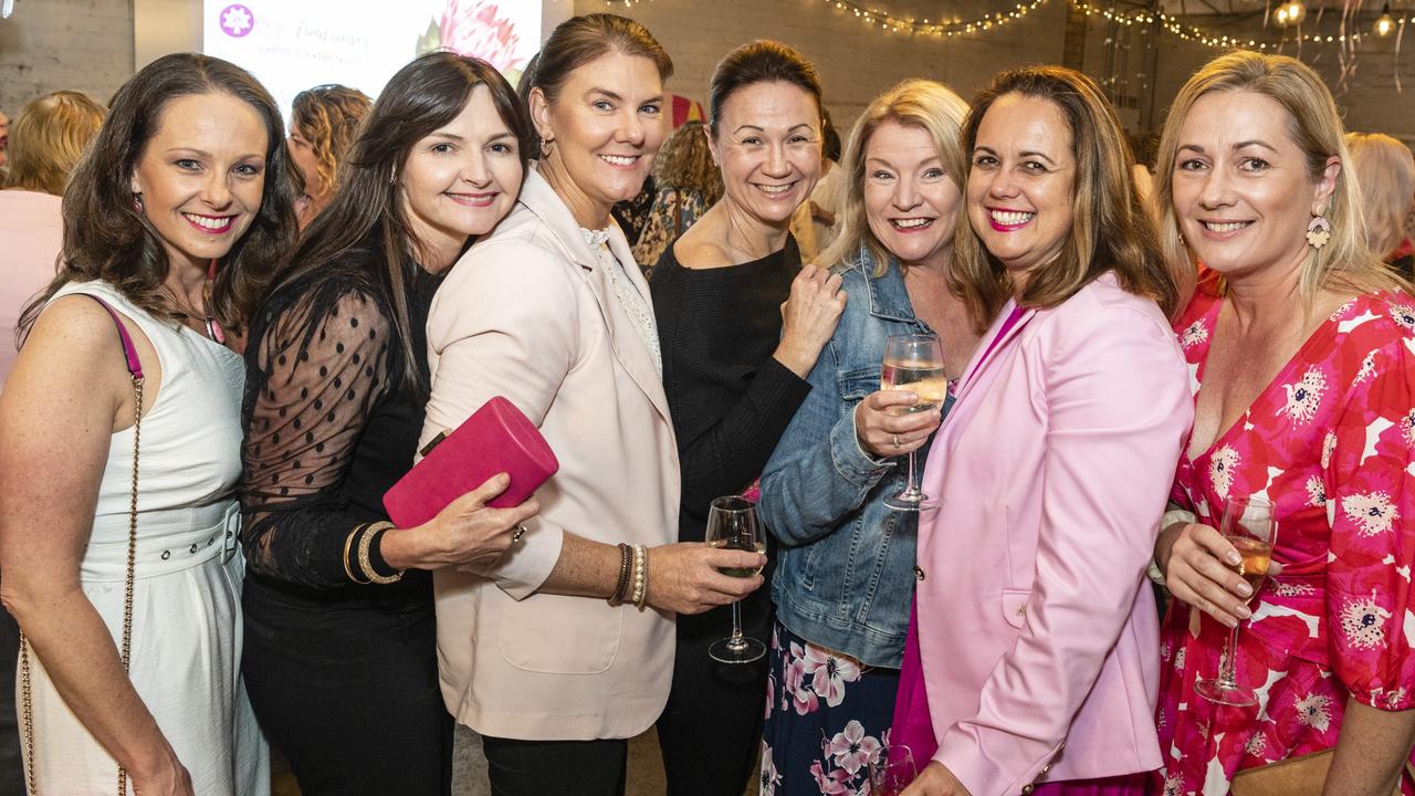 Fundraising for Protea Place are (from left) Nicki Ackland, Nichola Martyr, Megan Brown, Catherine Cooper, Nenie Hick, Letetia Layton and Peta Mulheran at the ladies cocktail night at the Royal Hotel, Friday, April 29, 2022. Picture: Kevin Farmer