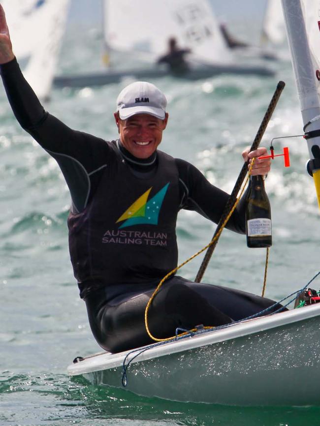 Tom Slingsby after winning his third Laser title.