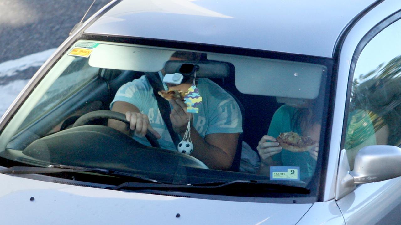 Almost half of all motorists surveyed admitted to eating behind the wheel.