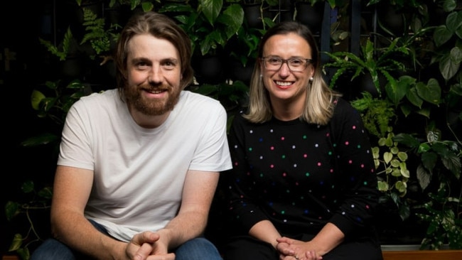 Mike Cannon-Brookes and Brighte founder Katherine McConnell. Source: Supplied.