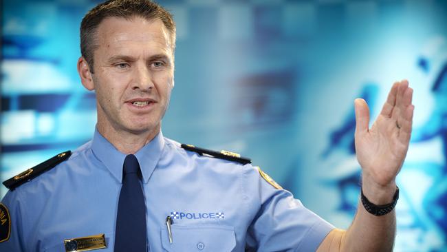 Acting Deputy Police Commissioner Jonathan Higgins says police have conducted more than 13,000 compliance checks since the end of March. Picture: Chris Kidd