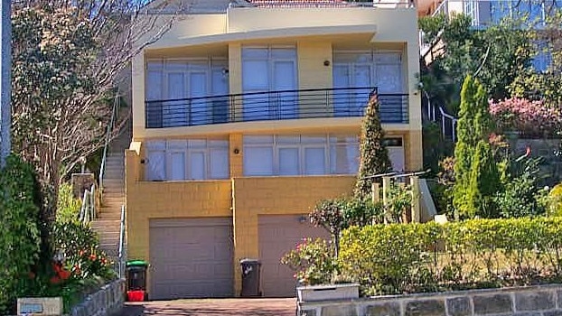 The house pictured in 2008. Both letterboxes can be seen in the photo as well as the shared driveway. The stairs on the left lead to Theunissens’ house. Picture: CoreLogic