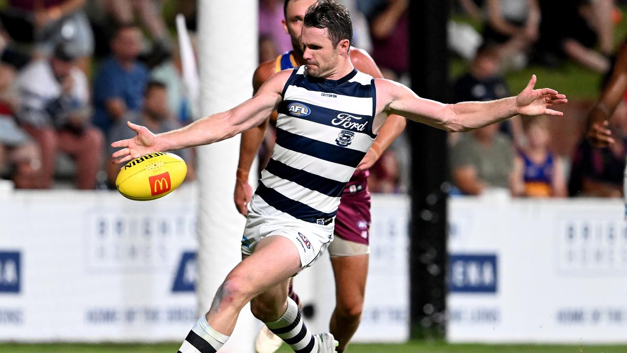 Patrick Dangerfield led the Cats as official captain for the first time. Picture: Getty Images