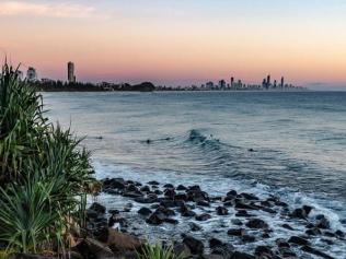 The view of the Glitter Strip from Burleigh Headland. Picture: @davidrowe.photography