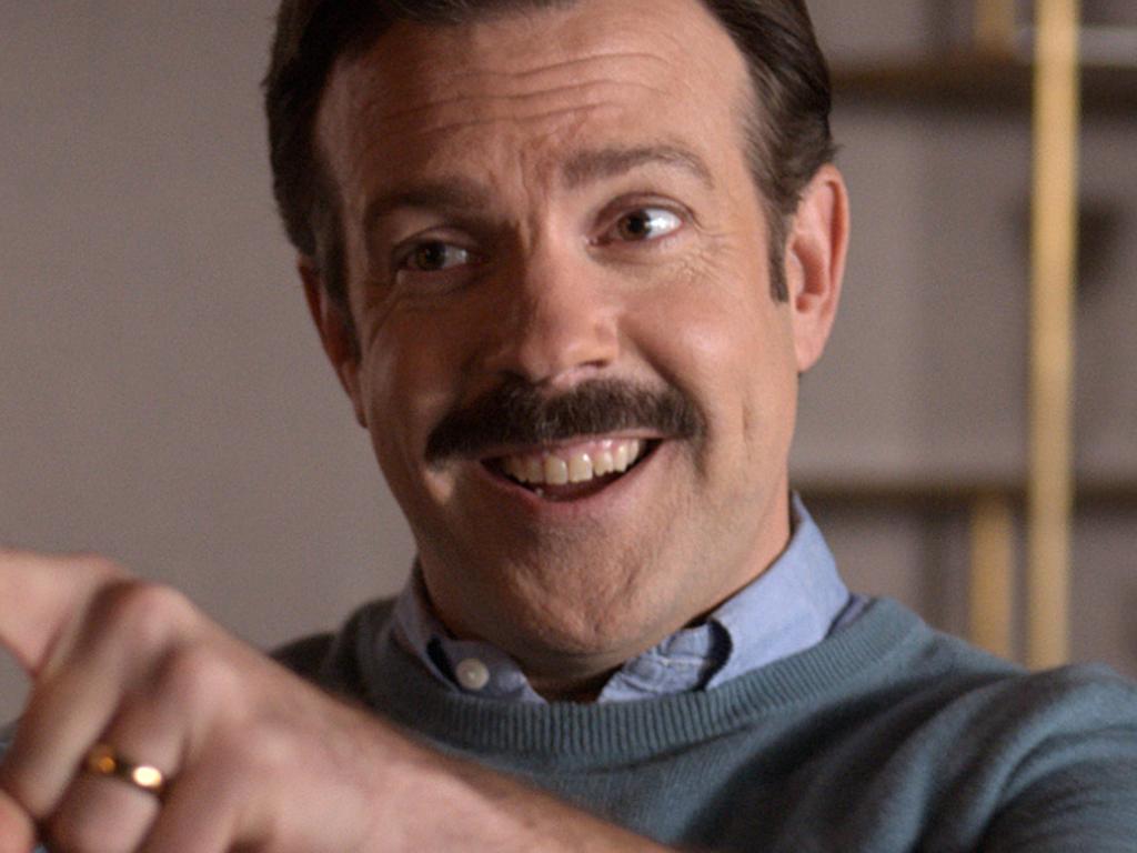 Jason Sudeikis in a scene from Ted Lasso.
