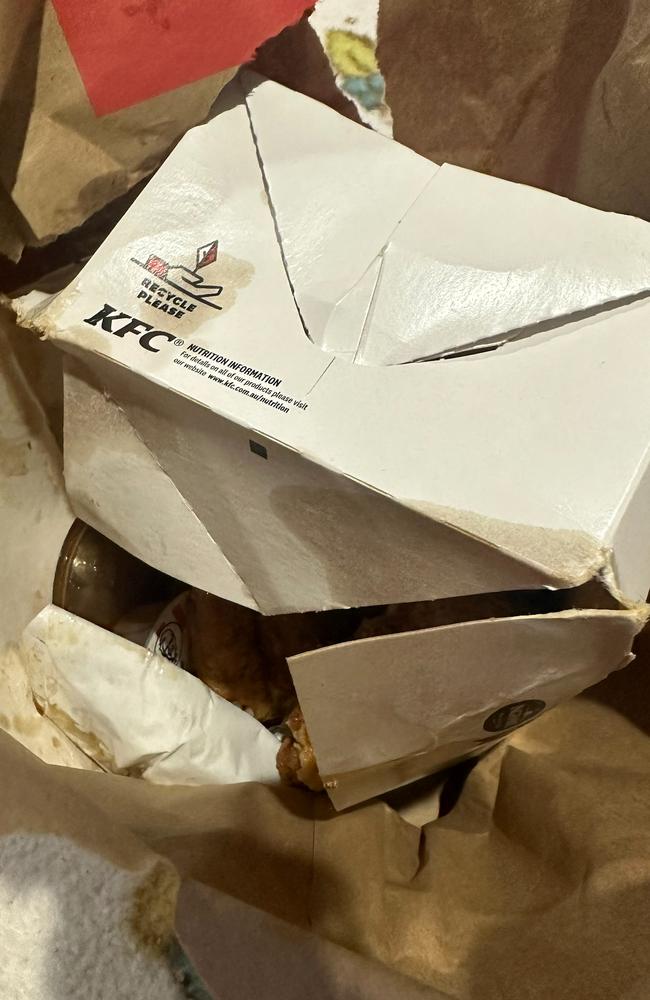 Michael Edwards said his delivery from KFC was “soggy” and “greasy”.