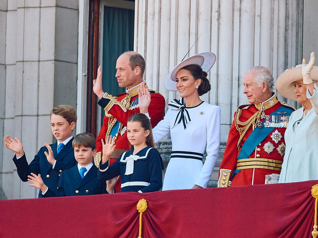 The royal family at the Trooping the Colour 2024 ceremony without Meghan Markle and Prince Harry. (Photo by BENJAMIN CREMEL / AFP)