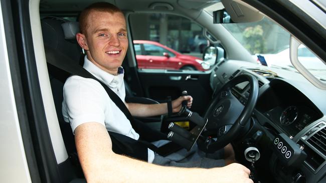 Alex McKinnon is moving forward in life. Photo: Peter Lorimer.