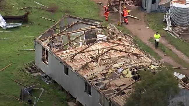 NSW tornado damage on 1 October 2021. Picture: ABC News