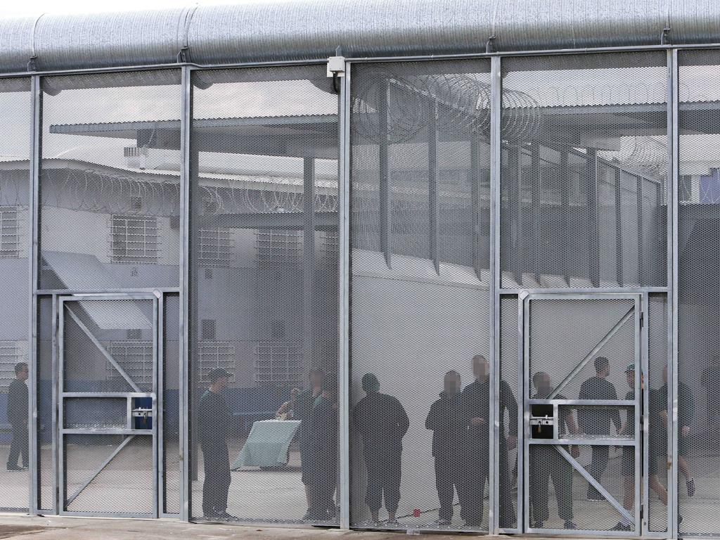 New look prison yard at Silverwater Correction Centre. Picture: Tim Hunter