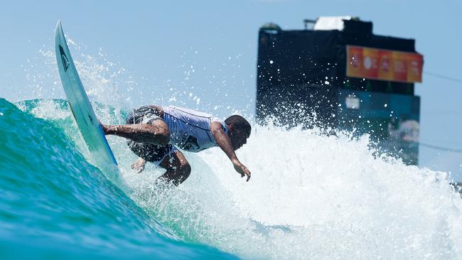 Wiggolly Dantas in the first round of the 2015 Quiksilver Pro, held at Snapper Rocks on the Gold Coast. Photo: WSL/ Kelly Cestari