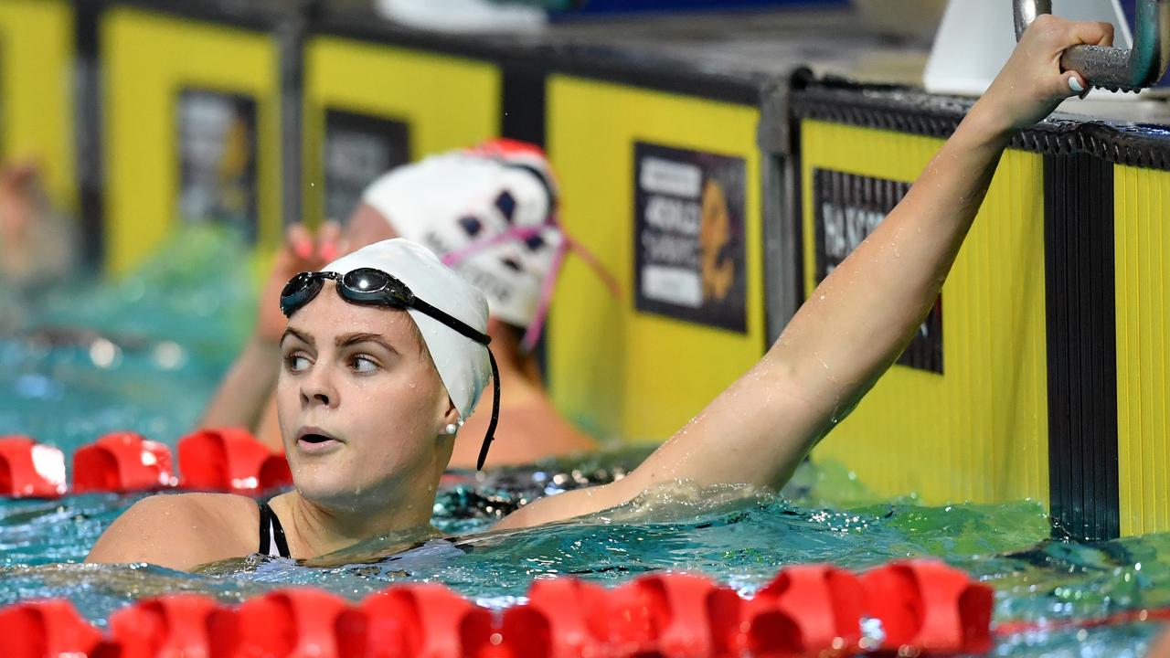 Australian swimmer Shayna Jack is seen after her heat of the Women's 200 metre Freestyle at the World Swimming Trials at the Brisbane Aquatic Centre last month. Picture: AAP