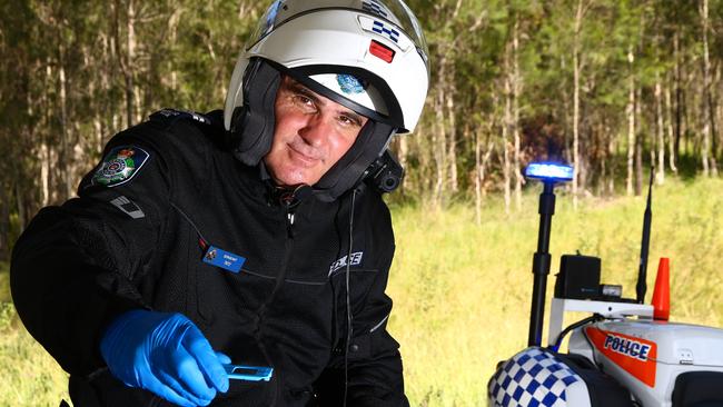 Acting Senior Sergeant Ken Sands from Deception Bay Police Road Policing Unit. Picture: Peter Cronin