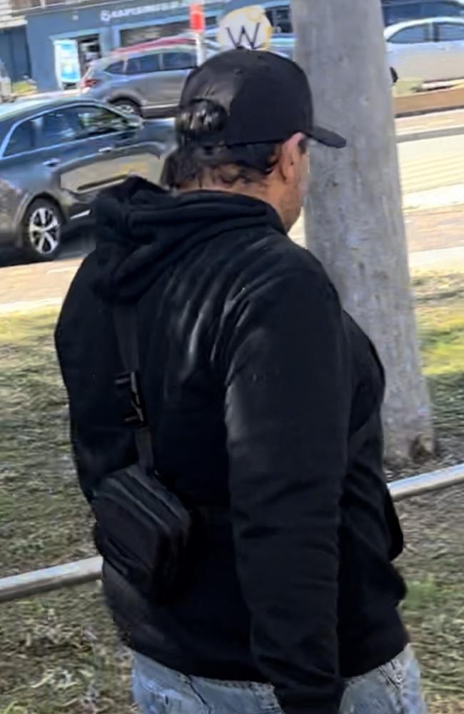 Ricky Hayward leaving Batemans Bay Local Court after he was convicted and fined for stealing his mate's iPhone and having meth on his person.